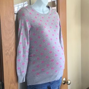 Motherhood Maternity polka dot crewneck sweater